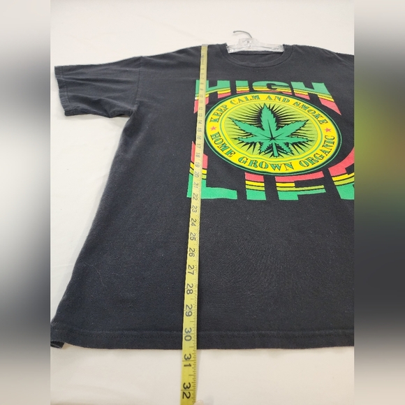 High Life Graphic T-Shirt with Leaf Design, sz XL (No Tag) - Picture 9 of 11